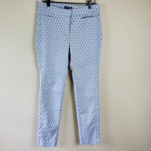 Movetes Womens Pants 4 Gray Tuxedo Golf Travel Straight Leg New